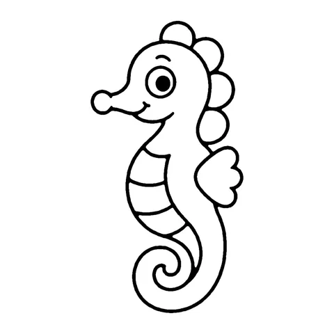 Seahorse coloring page