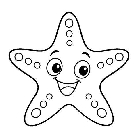 Spotted Starfish coloring page