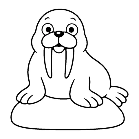 Walrus coloring page
