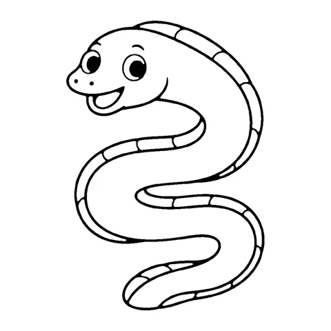 Wiggly Eel coloring page