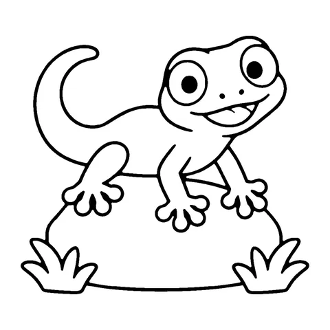 Gecko coloring page