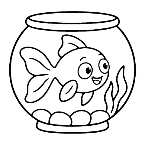 Goldfish Bowl coloring page