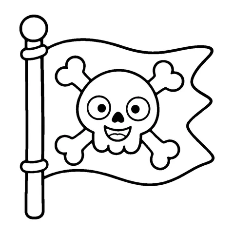 Pirate Flag coloring page