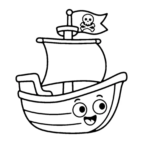 Pirate Ship coloring page