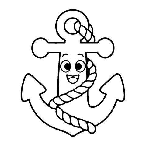 Ship Anchor coloring page