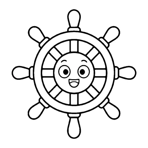 Ship's Wheel coloring page