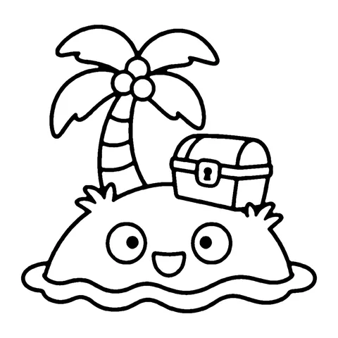 Treasure Island coloring page