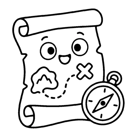 Treasure Map coloring page