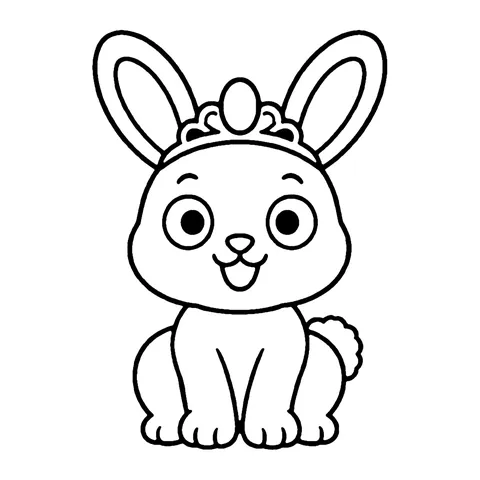 Bunny Princess coloring page