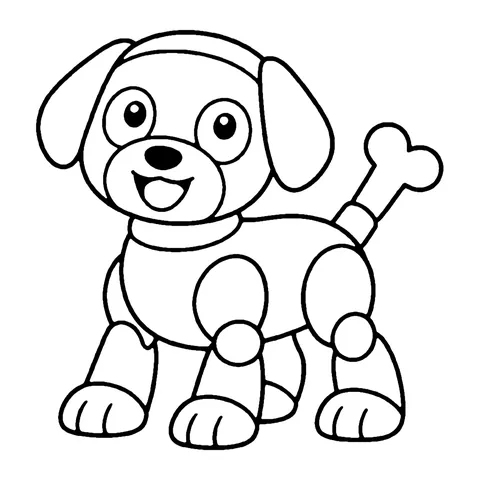 Robot Dog coloring page