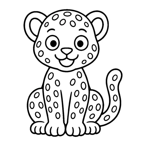 Cheetah coloring page