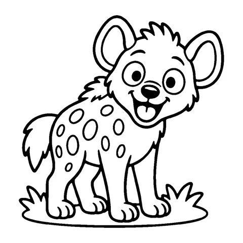 Laughing Hyena coloring page