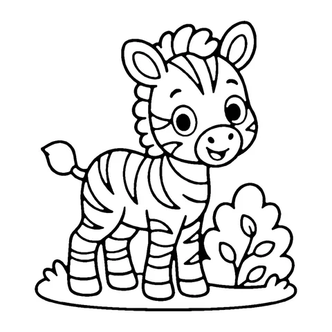 Zebra Foal coloring page