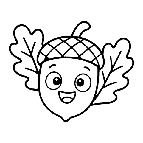Acorn coloring page