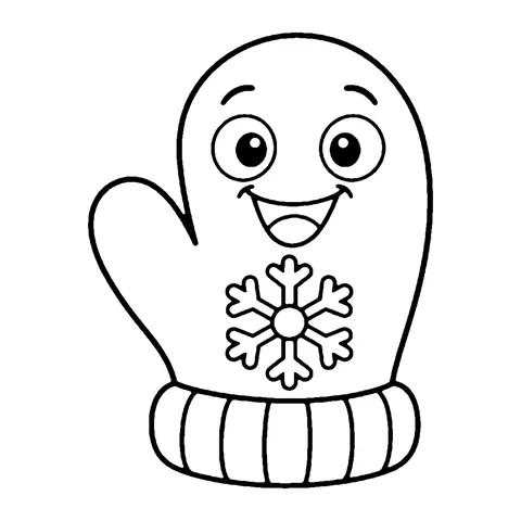Winter Mitten coloring page