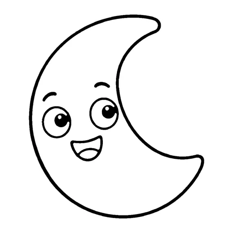 Crescent coloring page
