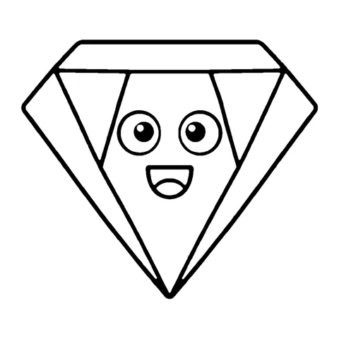 Diamond coloring page