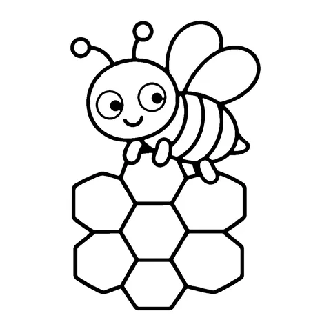 Hexagon Honeycomb coloring page