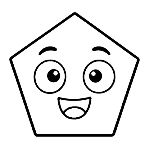 Pentagon coloring page