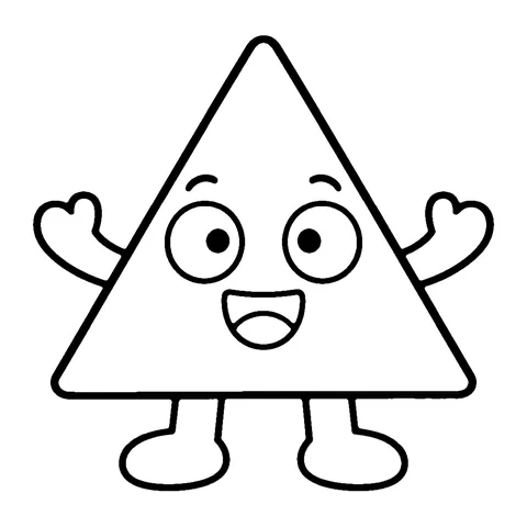Triangle coloring page