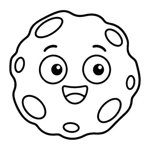 Asteroid coloring page