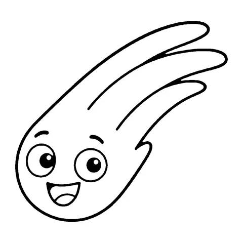 Comet coloring page