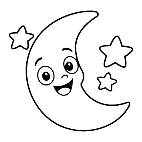 Crescent Moon coloring page