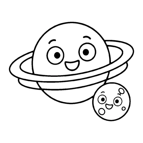 Ringed Planet coloring page