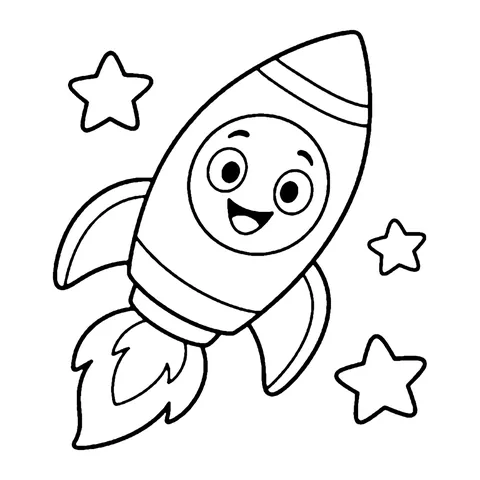 Rocket Ship coloring page