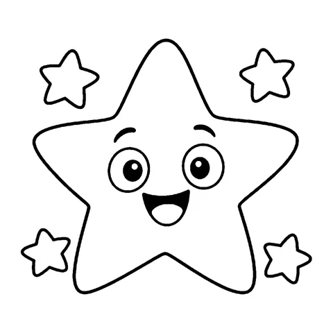 Smiling Star coloring page
