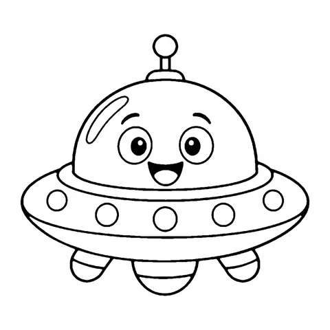 UFO coloring page