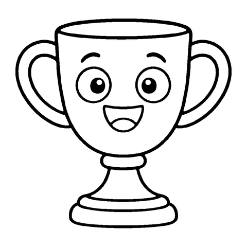 Trophy Cup coloring page