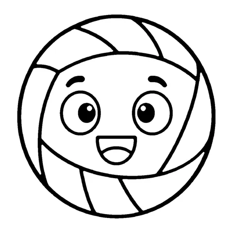 Volleyball coloring page