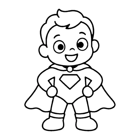 Super Baby coloring page