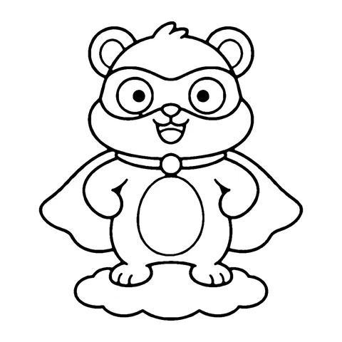 Super Hamster coloring page