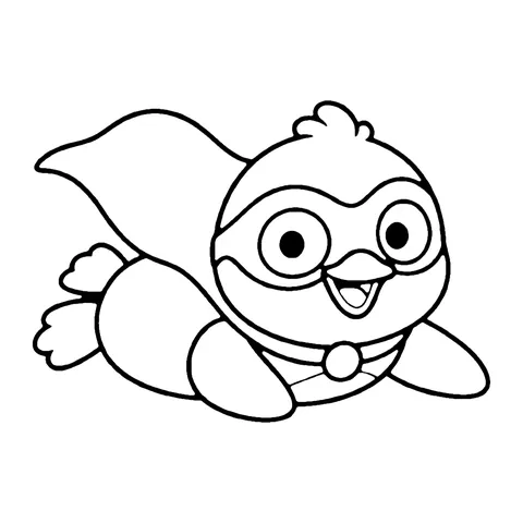 Super Penguin coloring page