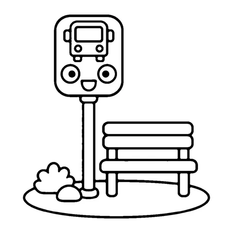 Bus Stop coloring page