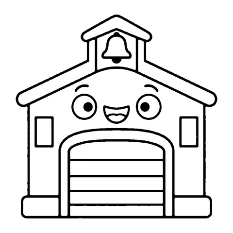 Fire Station coloring page