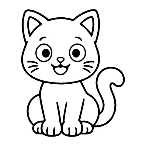 Kitten coloring page