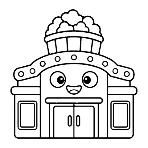 Movie Theater coloring page