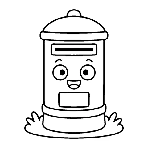 Post Box coloring page