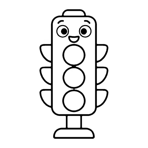 Traffic Light coloring page