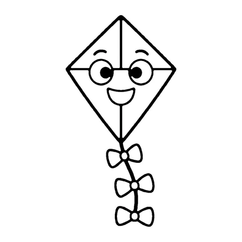 Kite coloring page