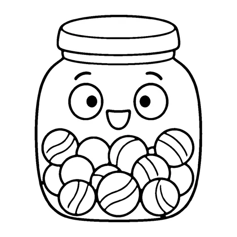 Marble Jar coloring page