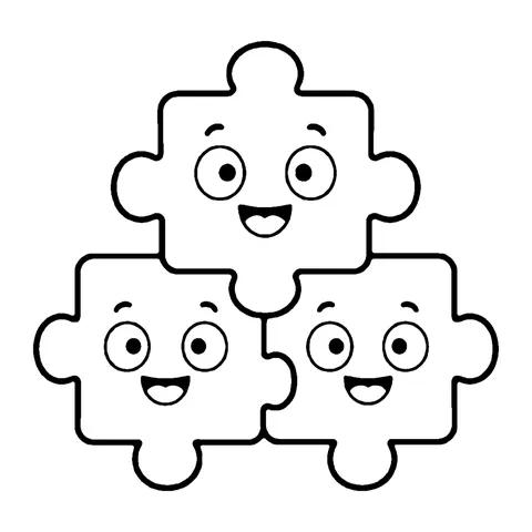 Puzzle Pieces coloring page