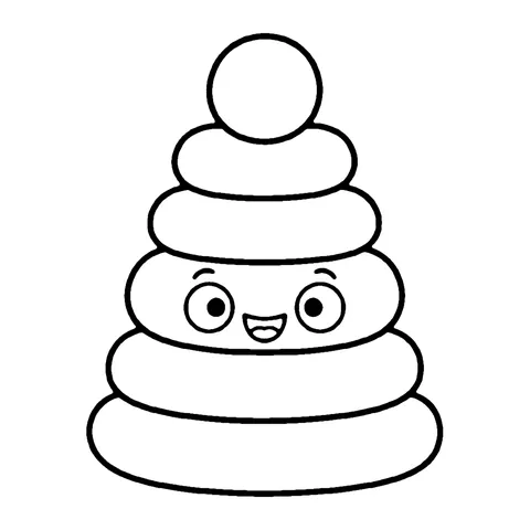 Stacking Rings coloring page