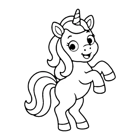 Dancing Unicorn coloring page