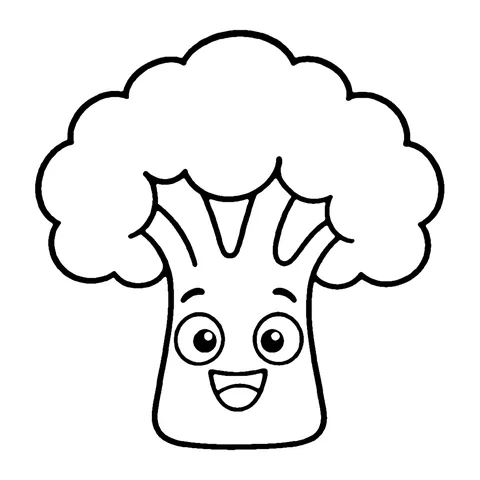 Broccoli coloring page