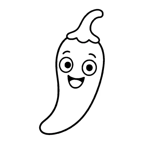 Chili Pepper coloring page