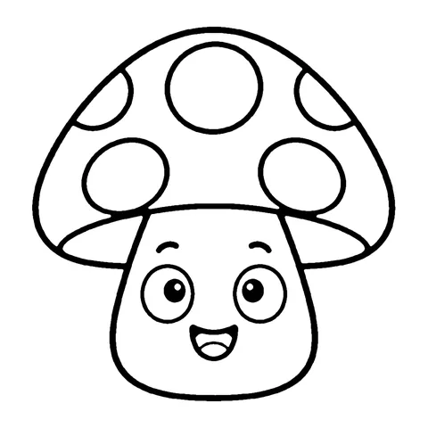 Mushroom coloring page